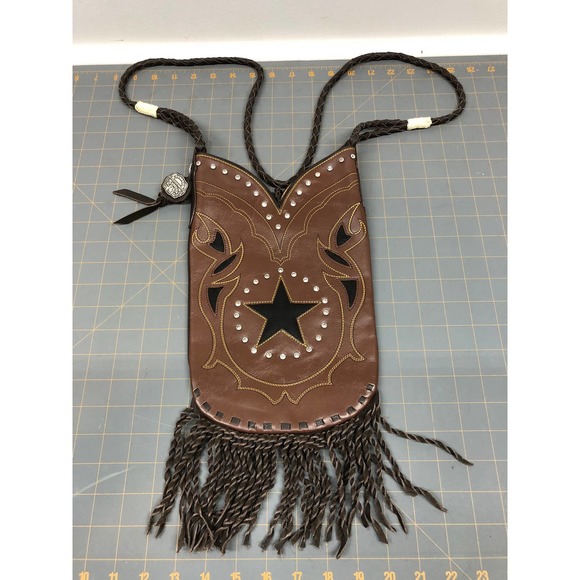 Montana Silversmiths Handbags - Cowgirl Montana Silversmiths Leather Cowgirl Boot Purse With FRINGE